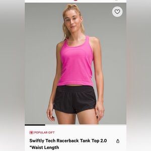 Lululemon swiftly tech racerback tank top 2.0
